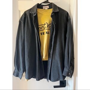 VTG faded denim Aztec shirt